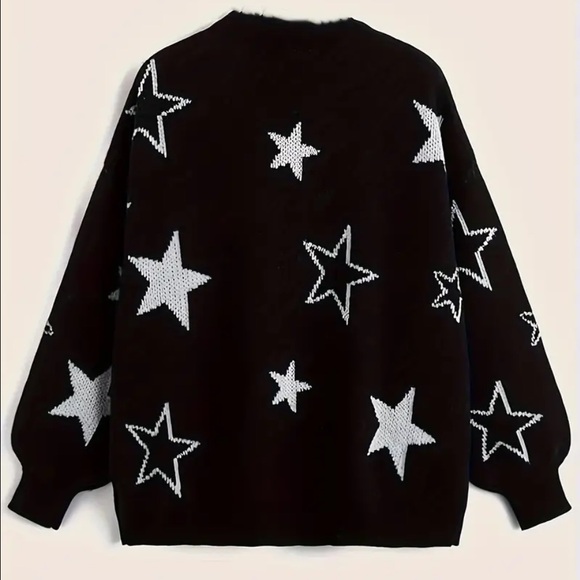NIP Black Star Print Open Cardigan - Picture 4 of 4